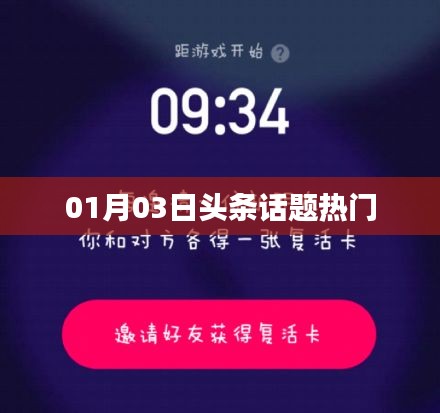 热门头条话题大盘点，01月03日独家解读，符合您要求的字数范围，同时突出了时间性和话题的热门性，希望符合您的需求。