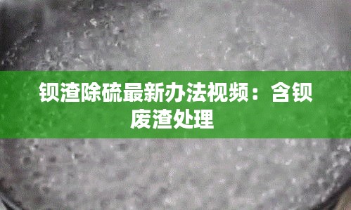 钡渣除硫最新办法视频：含钡废渣处理 