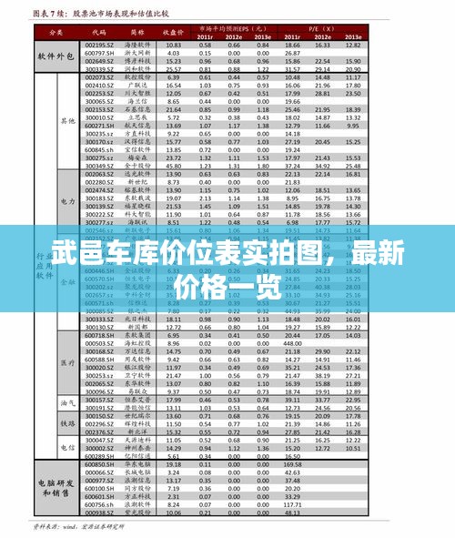 武邑车库价位表实拍图，最新价格一览