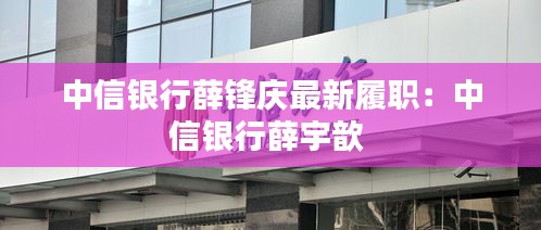 中信银行薛锋庆最新履职：中信银行薛宇歆 