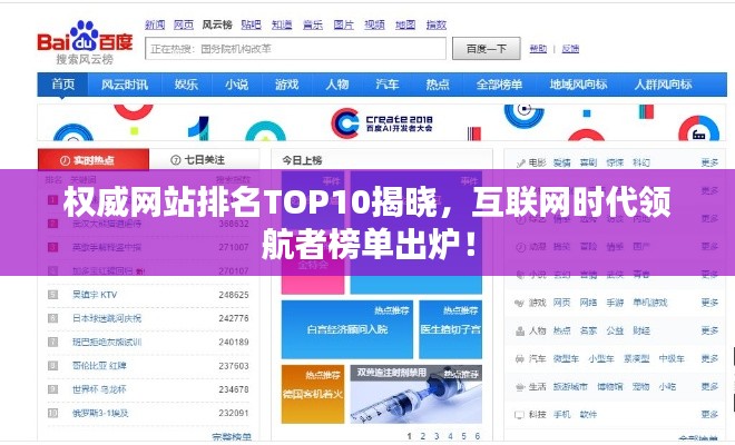 权威网站排名TOP10揭晓，互联网时代领航者榜单出炉！