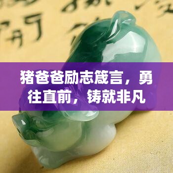 猪爸爸励志箴言，勇往直前，铸就非凡人生之路