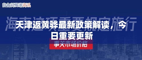 天津返黄骅最新政策解读，今日重要更新