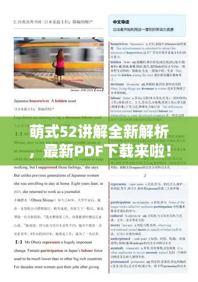 萌式52讲解全新解析，最新PDF下载来啦！