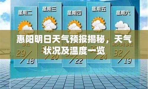 惠阳明日天气预报揭秘，天气状况及温度一览