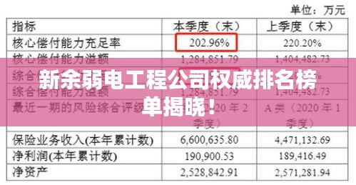 新余弱电工程公司权威排名榜单揭晓！