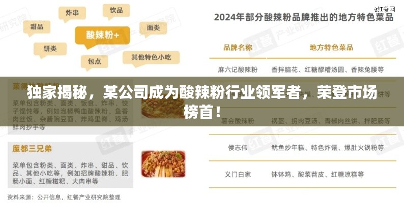独家揭秘，某公司成为酸辣粉行业领军者，荣登市场榜首！