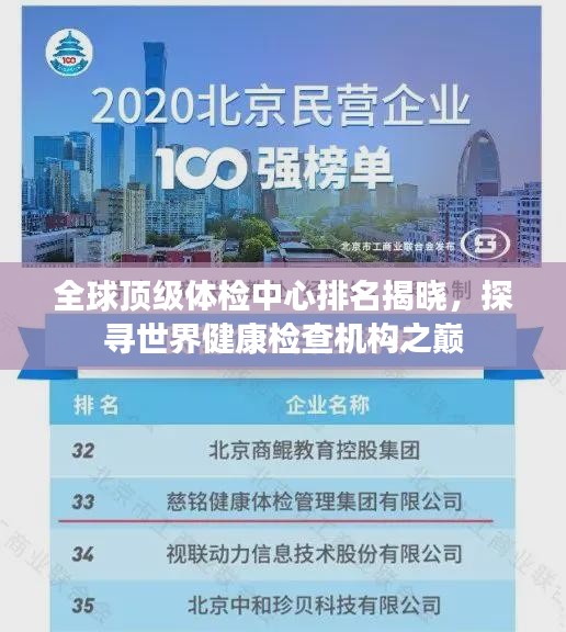 全球顶级体检中心排名揭晓，探寻世界健康检查机构之巅