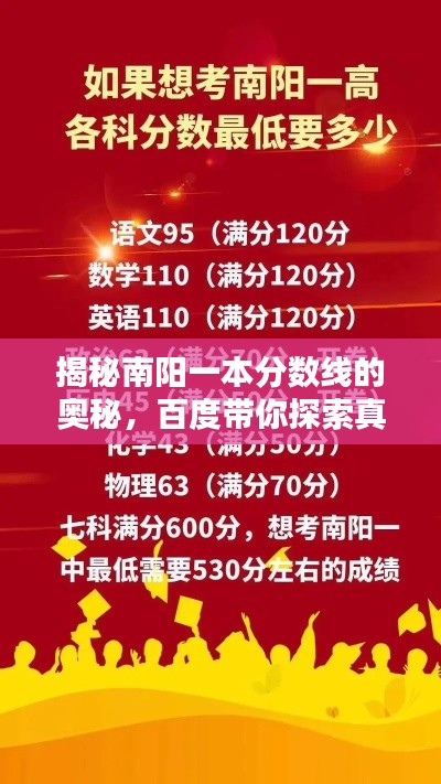 揭秘南阳一本分数线的奥秘，百度带你探索真相！