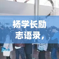 杨学长励志语录，激励你前行的力量源泉