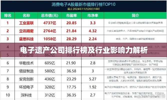电子遗产公司排行榜及行业影响力解析