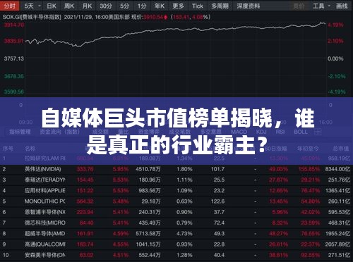 自媒体巨头市值榜单揭晓，谁是真正的行业霸主？